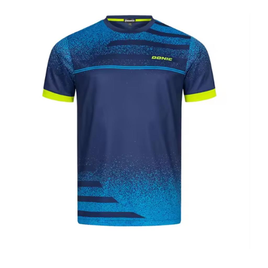 Men's Summer Breathable Badminton T-Shirt, Table Tennis Short Sleeve Quick-Dry Top, Men's Table Tennis T-Shirt with Trendy Fashion Patterns