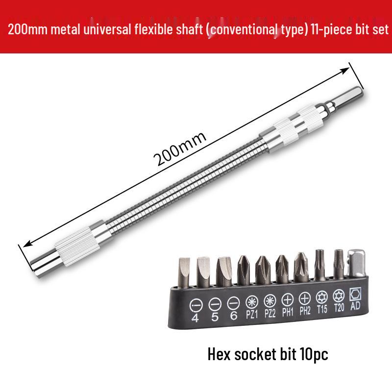 Universal Swivel Joint for Electric Drill and Screwdriver - Flexible Shaft Adapter with Conversion Head