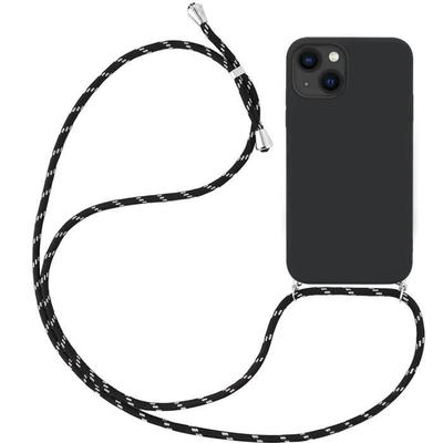 Case - EF CONNECTION - for iPhone 13 Mini - Flexible - Shockproof - Scratch-resistant - Black Lanyard