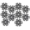 10pcs Alpenstock Hiking Poles Accessories Rubber 85mm Snow Support Mud Tray Black