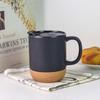 Mattierte Keramik Kaffeetasse Korkboden Bleifrei 400ml Milchwasserbecher für Reise Wandern Outdoor-Aktivität