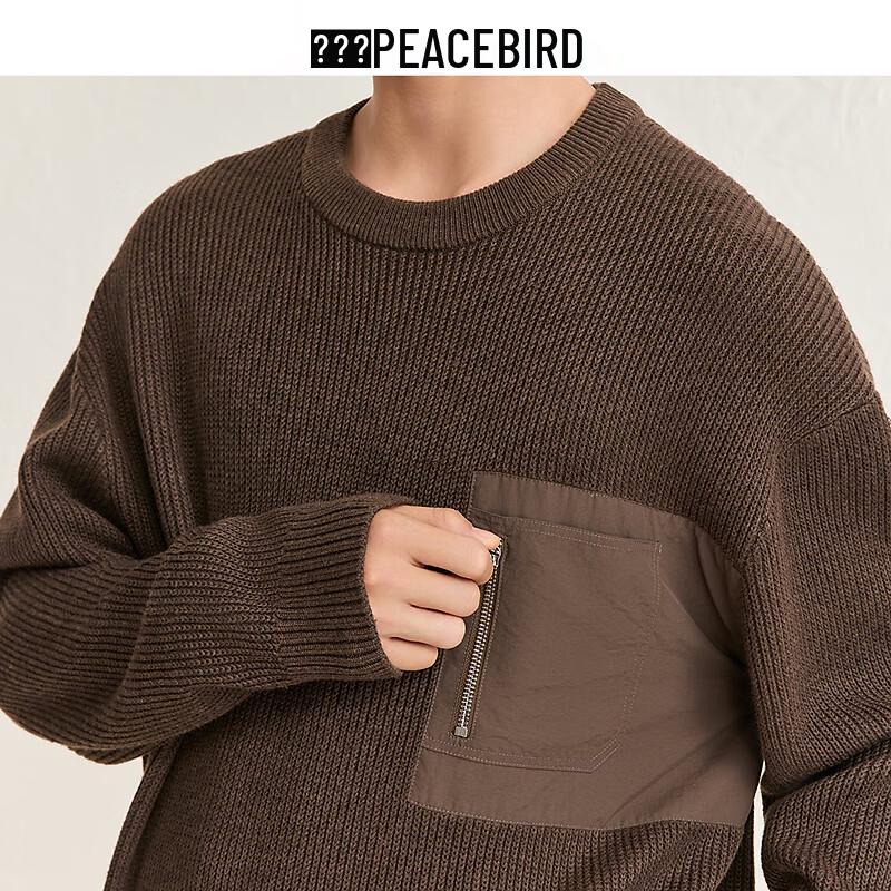 PEACEBIRD Men's Workwear Pocket Knit Sweater