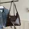 Velkokapacitní dvouramenná taška, Módní retro taška do práce, Crossbody taška