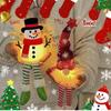 2025 Christmas Faceless Doll Gnome Ornaments Led Light Plush Knitting Crafts Tree Pendant Christmas Decorations For Kids Gift