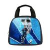 M-Messi School Handbag Insulated Lunch Bag Football Star Student Bento Food Container Bags Reusable Thermal Cooler Lunch Box