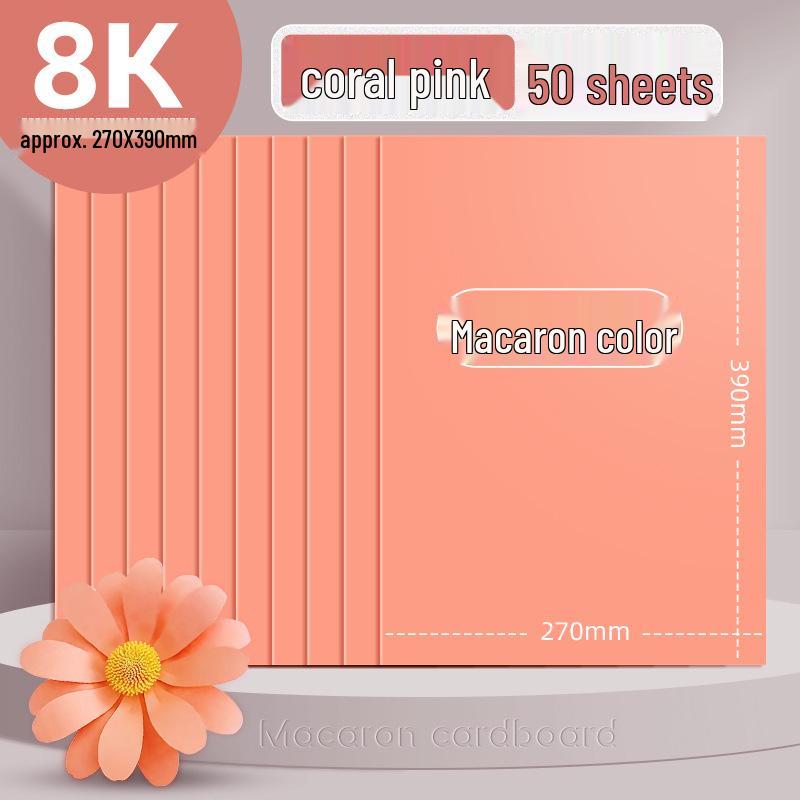 Macaron barevný karton A3/A4 4K/8K Origami papír pro studenty a pop-up knihy