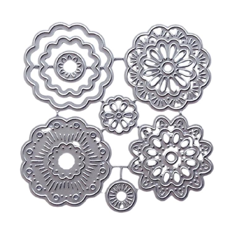 Round Flowers Metal Cutting Dies Templates Molds Embossing Stencils Die Cuts for Scrapbooking Cards Making Decorations