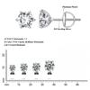 D Farbe 2CT Moissanit Ohrstecker Herz Hohl Ohrringe Sechs Kronenkrallen Rundschliff Labordiamant Platiniert für Frauen Hochzeit