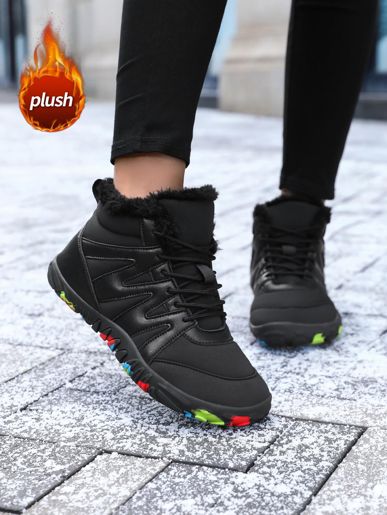 

Winter Boots Women Super Warm Mid-Calf Boots Warm Plush Platform Shoes Para Mujer 42 жовтий