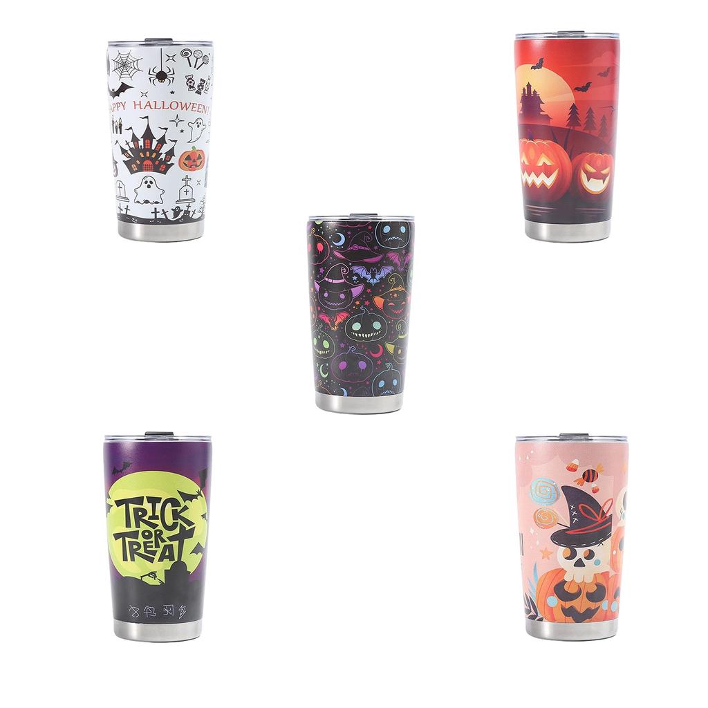 Кофейные стаканы на Хэллоуин, стакан из нержавеющей стали, стакан для воды, изолированные стаканы, кружка для кофе, бутылка для мужчин и женщин, для отдыха на природе