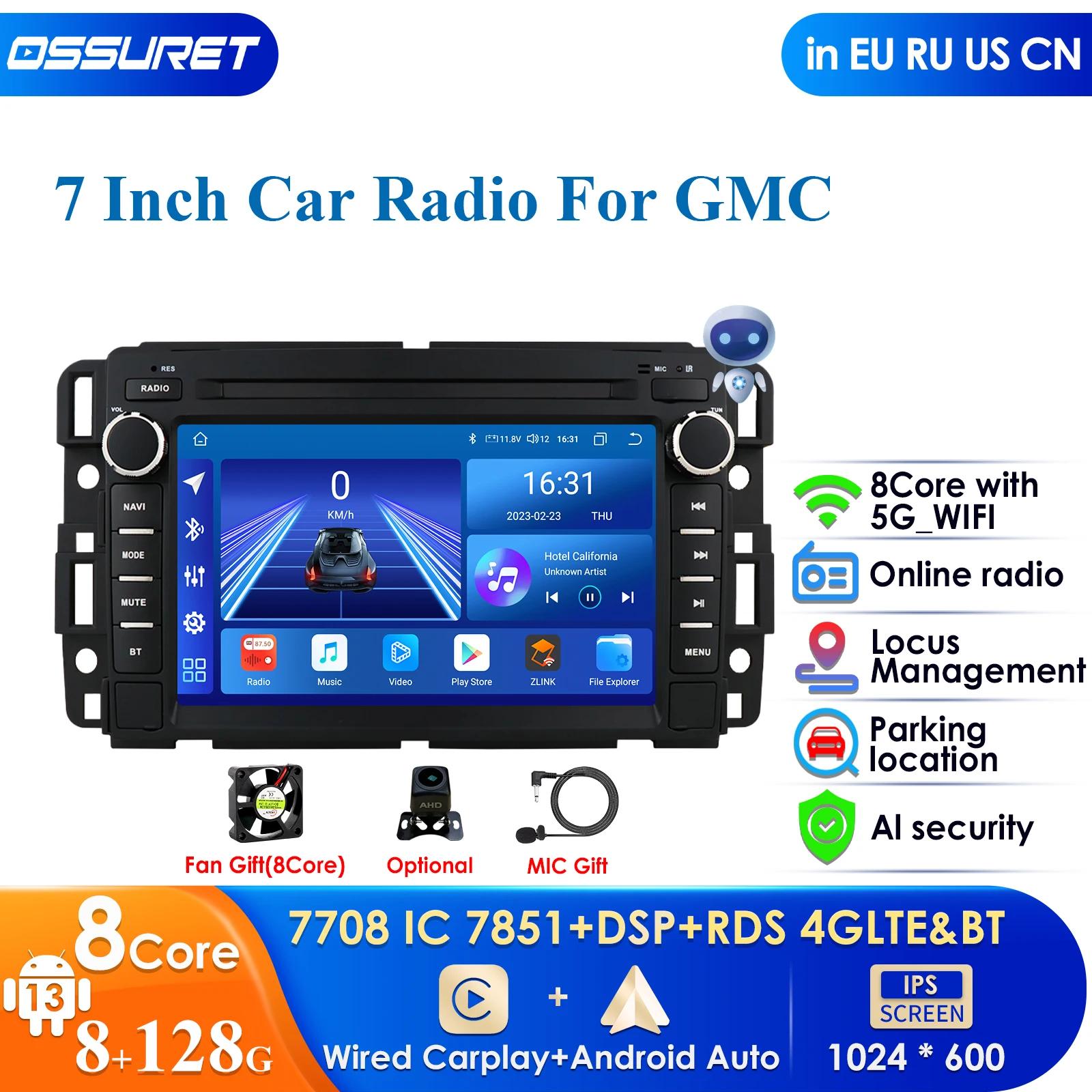 Ossuret Lettore Video GPS Intelligente RDS Carplay 4G per Buick Enclave GMC Yukon Chevrolet Silverado Impala Autoradio Multimediale 2din Android Autor