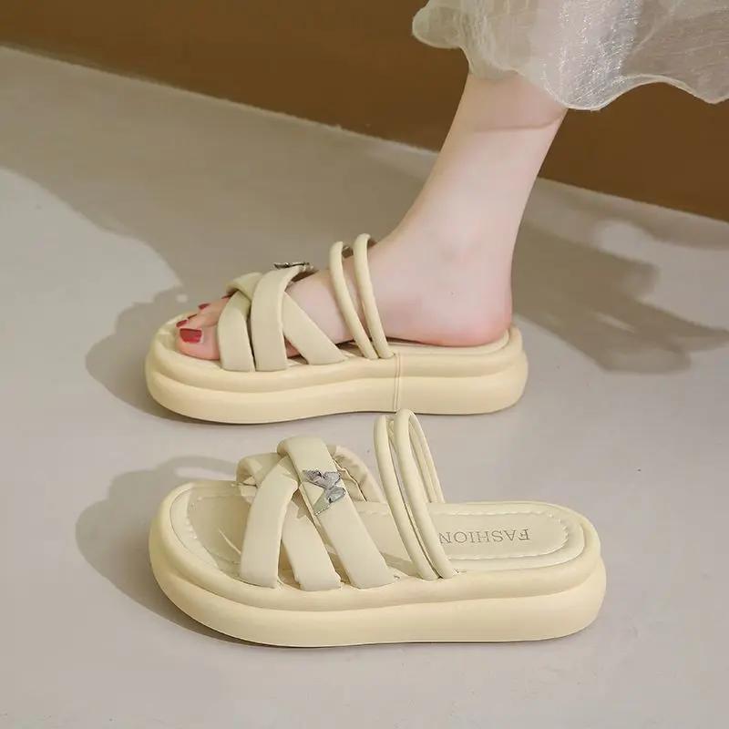 Sabot Open Toe The Best Comfortable and Elegant Women's Sandals High Quality Cheap Liquidation Vip Korea Low Price Ladies Shoes