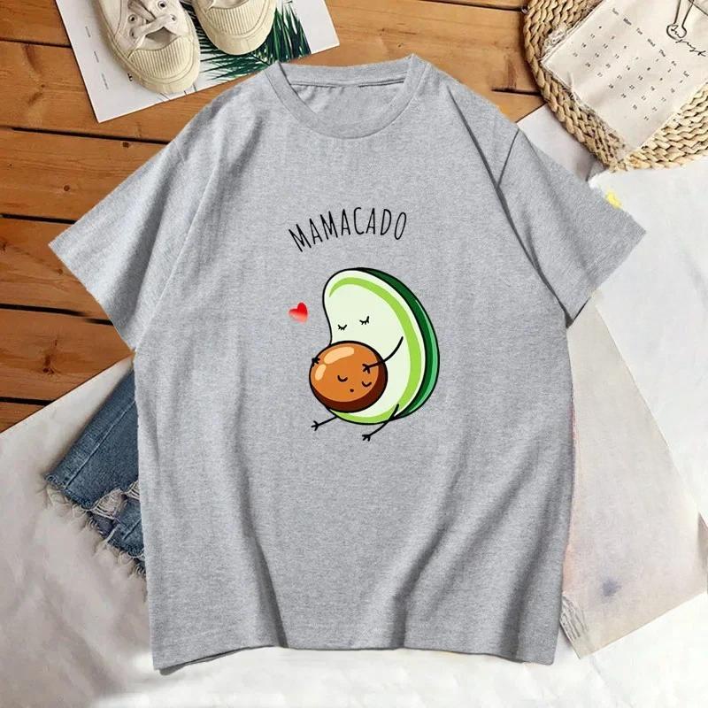 T Shirt Women Men Fuuny Avocado Dad Papacado Mamacado Tshirt Summer  Short Sleeve Woman Clothes