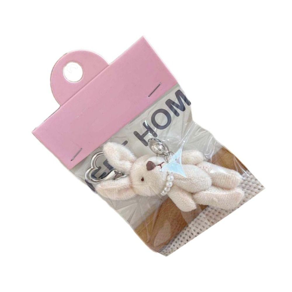 New Cute Rabbit Keychain Creative Gifts School Bag Keychain Cartoon Hanging Decoration Car Key Ring