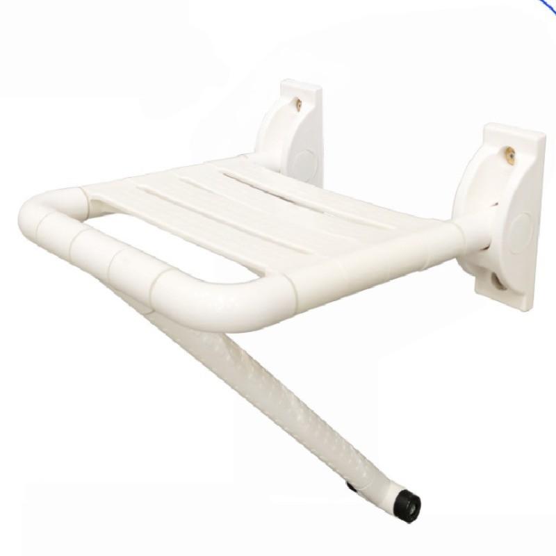Foldable Bathroom Shower Stool Nursing Homes Anti Slip Shower Chair Stainless Steel Staircase Rest Wall Chair