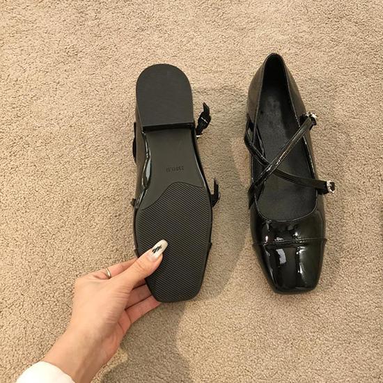 Cross Strap Buckle High-heeled Mary Jane Shoes for Women, Summer French Style, Girlish Feel, Coarse Single Shoes