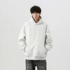Unisex tungviktig streetwear-huvtröja – Enfärgad, lös passform, långärmad pullover för höst/vinter