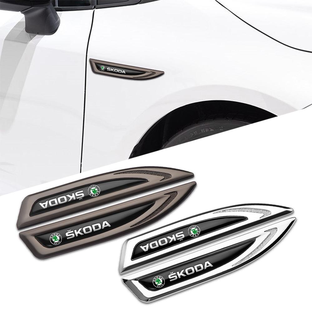 OBDI6 Auto Styling Boční Dveře Karoserie Blatník Samolepky Nůž Odznaky Dekorace Pro Skoda Yeti Fabia Octavia 3 2 a5 Kodiaq Karoq Rapid