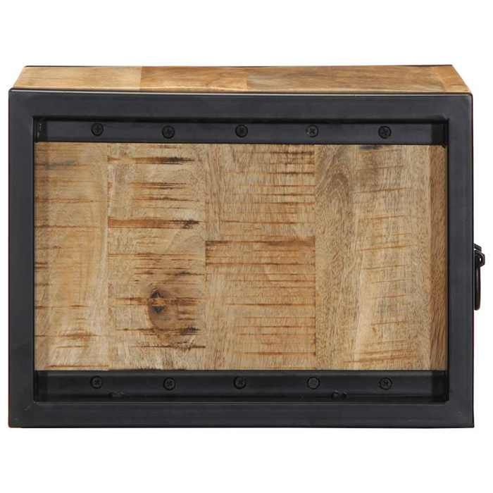 VidaXL Bedside Table 40x35x25 Cm Solid Raw Mango Wood, Bedside Cabinet, Bedroom Furniture, Table of 4015945