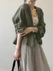 Artistic Retro Long-Sleeve Linen Cardigan - Lightweight, Loose-Fit Sun Protection Top