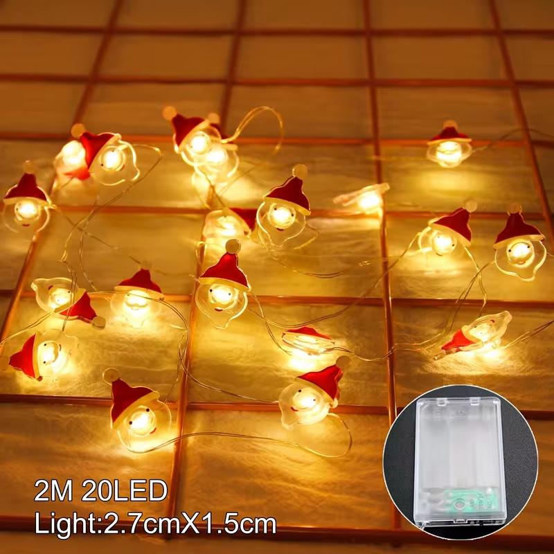 Santa Claus LED Light String Merry Christmas Decoration For Home 2025 Cristmas Ornament Xmas Navidad Natal Gifts New Year 2025