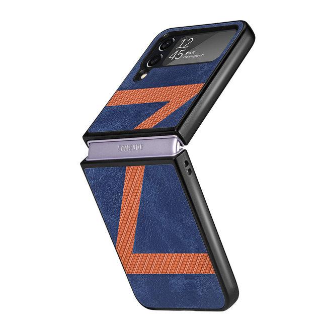 Mode Hybrid Farbe Handy Tasche Fall Für Samsung Galaxy Z Flip4 5g Flip 4 Zflip4 Klapp Leder Abdeckung für Samsung Flip4