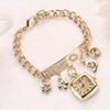 Women Bracelet Strap Quartz Wristwatch Square Arabic Numeral Dial Watch