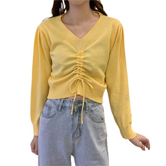 sweater with drawstring