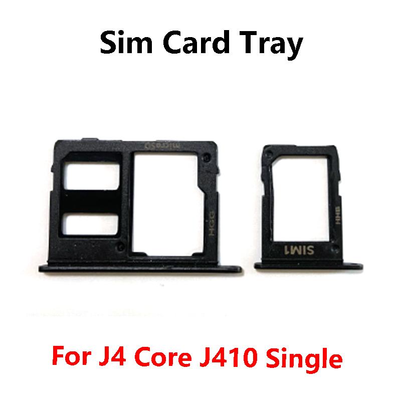 For Samsung Galaxy J4 Core J410 Single dual SIM Card Tray Slot Holder Adapter Socket Repair Parts
