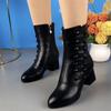 2025 New Brand Women's Boots Thick Chelsea High Heels Women's High Heels Designer Women's Ankle Boots Large Bottas Mujer