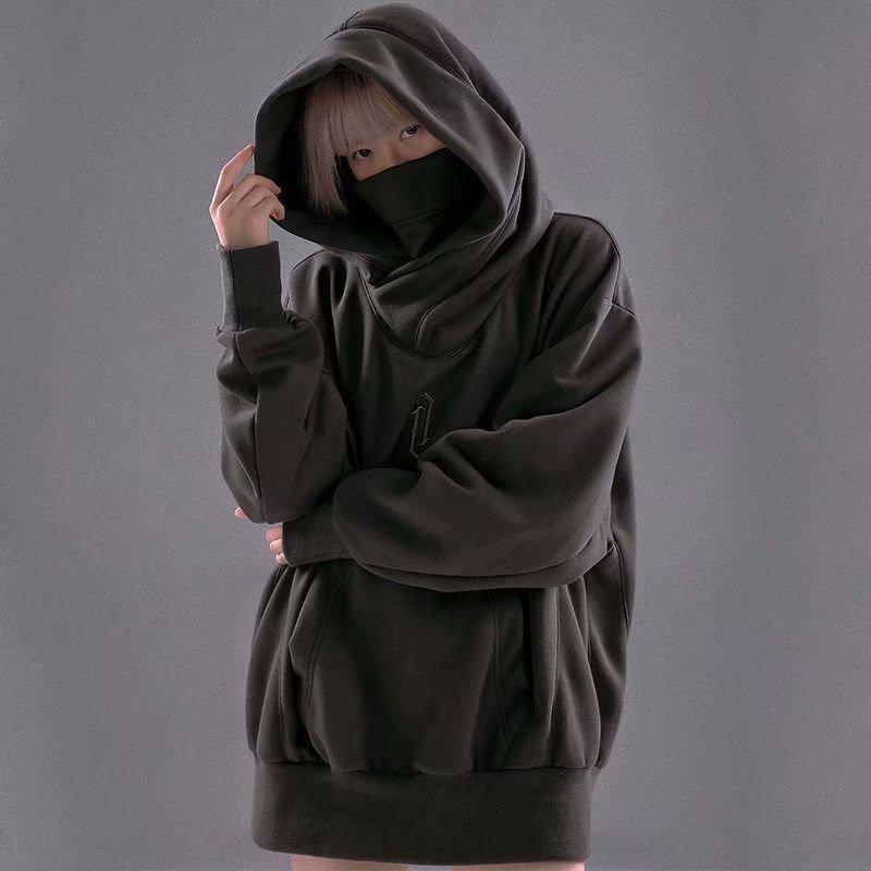 Herren Retro Kapuzenpullover mit hohem Kragen - Frühling/Herbst Hip Hop Street Style