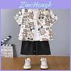 Summer Baby Boy Shorts And Shirt Set With Polyester Fabric For Beach Vacation Fun