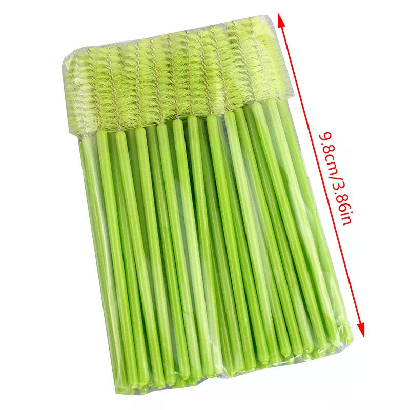 50 Stück Pinsel Wimpern Make-up-Pinsel Einweg Mascara-Stäbchen Applikator Spoolies Augenwimpern Kosmetikpinsel Wimpernverlängerungswerkzeug