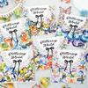 Yi Niao Nature-Themed PET Sticker Pack: Colorful World Series, 50 Sheets for Journaling and DIY Crafts