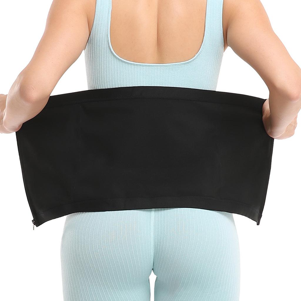 1pc Waist Trimmer Belt for Women, Zipper Sauna Belt for Fat Burning, Body Shaping & Abdominal Support, Fitness Abdominal Belt