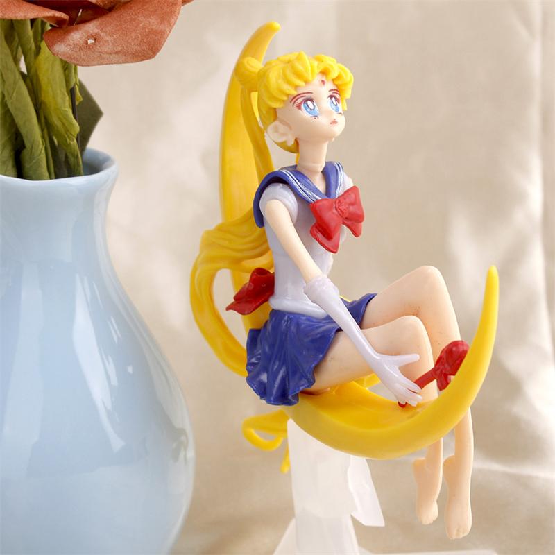 15CM Sailor Moon PVC Anime Figür Oyuncaklar Karikatür Tsukino Usagi Manga Figürü Pasta Süslemeleri Aksesuarlar Model Bebekler Hediyeler Çocuklar