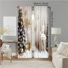 Set Of 2 Christmas Tree Snowflake Window Curtain Polyester Material Landscapes Print Bedroom Living Room Curtains Made Sitting Treatment