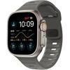 Silicone Strap for Apple Watch 1/2/3/4/5/6/7/8/9/10/11/SE Ultra 1/2/3 42/44/45/46/49mm, Dark Gray