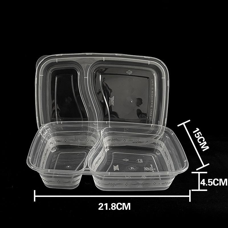 Disposable Thickened Food Container 3 4 5 Compartments with Lid for Canteen Business Meal Delivery