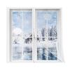 Window Insulation Kit with Zipper Winter Thermal Insulated Window Cover with Adhesive Tape Reusable Thick Transparent Plastic Film for Winterizing
