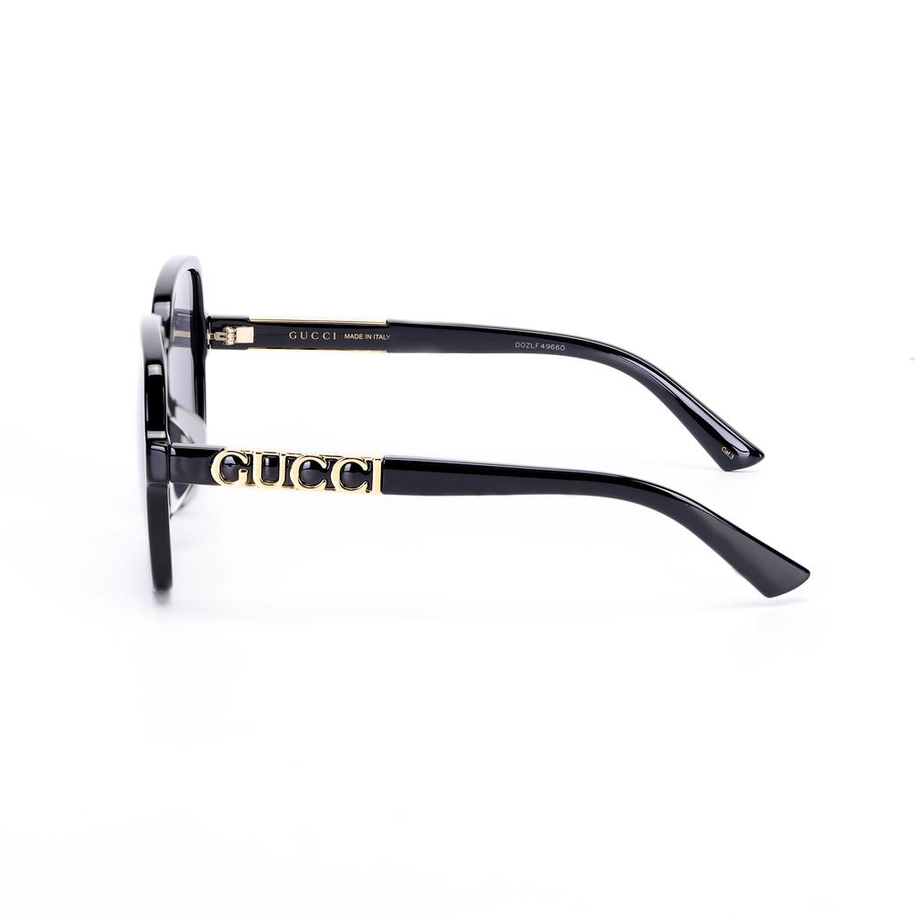 Gucci Letter Decorated Irregular Shape Sunglasses Unisex Sunglasses Black GG1189SA-002