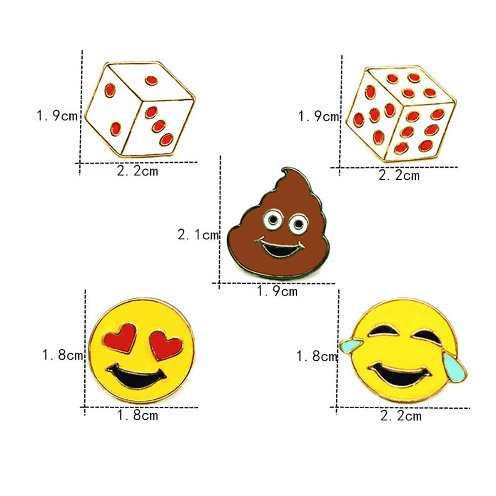 Fashionable Colored Cartoon Expression Brooch Cute Alloy Corsage Clothes Ornament  Gift