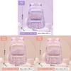 Sesame Baby Girls School Backpack With Nylon Material And Flower Pattern For Elementary Students
