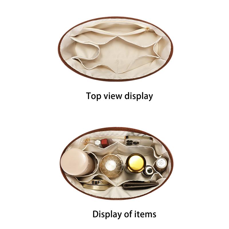 EverToner Satin Insert Bag Fit for Long-chmp Hobo Bag Insert Inner Makeup Storage Organizer Insert Inside Organizer