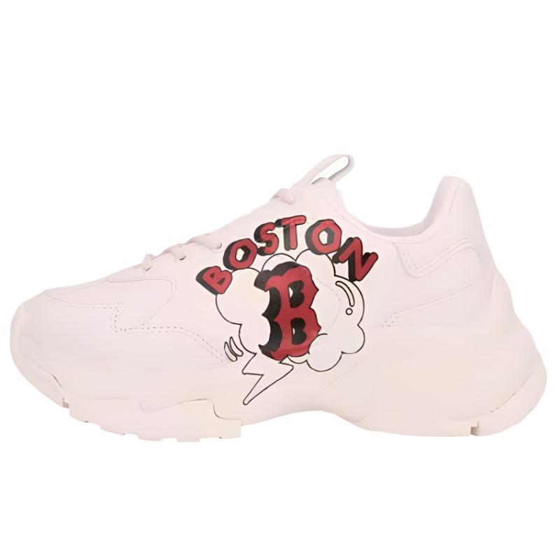 

MLB Big Ball Chunky Boston Red Sox Cushioning Anti-Slip And Wear-Resistant Low-Top Chunky Sneakers Unisex Pink Sneakers 32SHCL111-43P 42