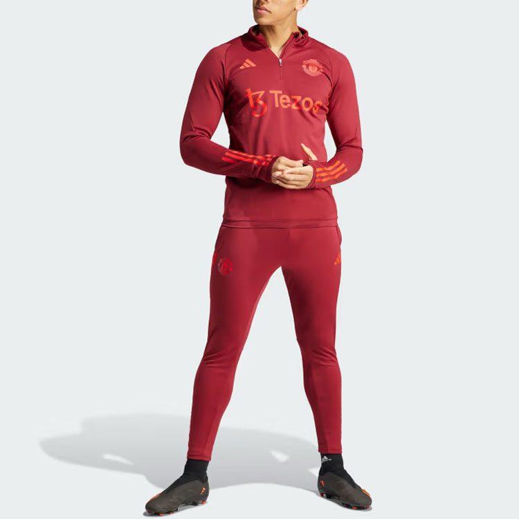 adidas Manchester United Tiro 23 Training Tracksuit Bottoms Knitted Sweatpants Men's Red IA7282