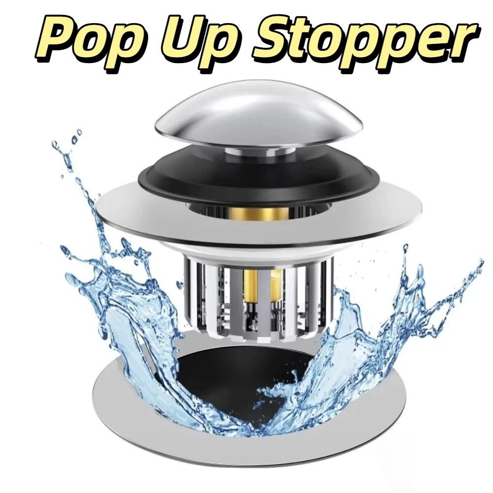 Lift And Turn Bathtub Drain Filter Drain Cover Drain Hair Catcher Tub Stopper  Water Drainage