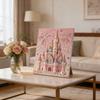 Pink Castles 3D Pearls Painting Set With Beads For Wall Art And Stress Relief
