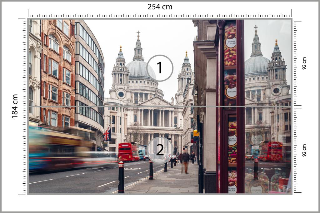 Photomural Cathedral In London Washable Fleece 254x184