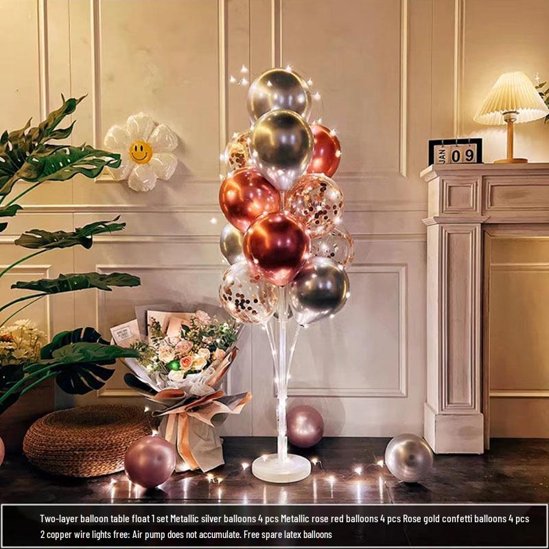 Luminous Balloon Floor Stand for Events: Birthday, Wedding, Anniversary, Party, and More.